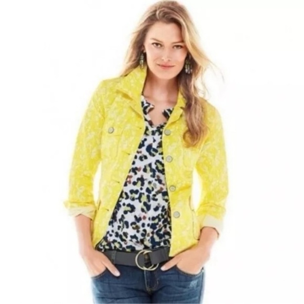 CAbi 5160 Yellow Button-Up Field Jacket small